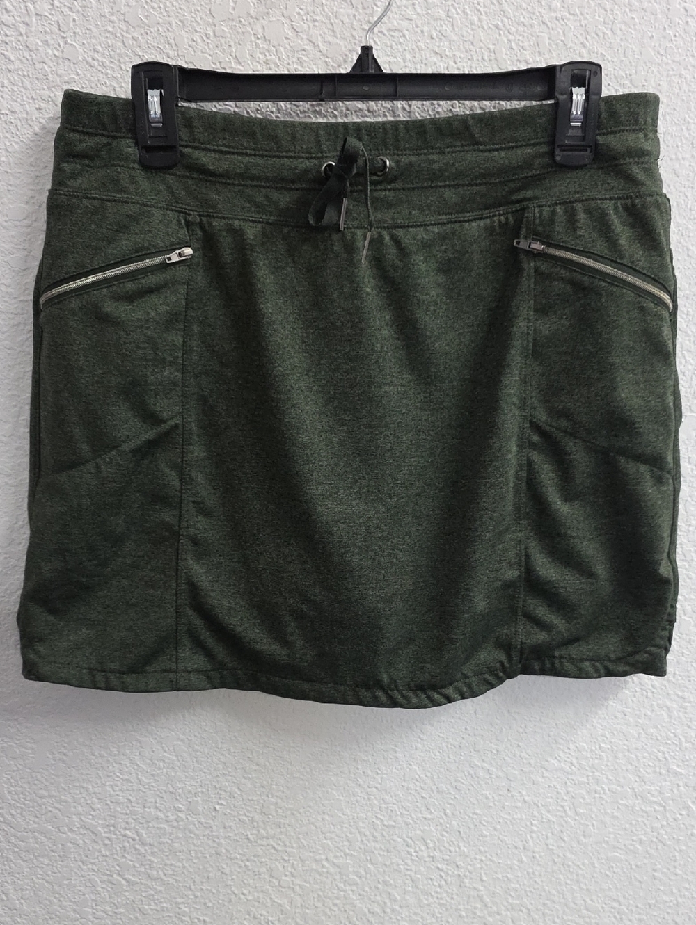 Green Stretch Athletic Sport Pockets Skort Large